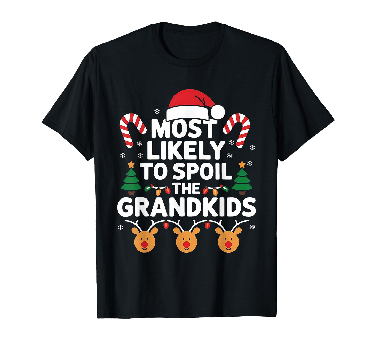 Funny Most Likely to Spoil The Grandkids Christmas Party T-Shirt