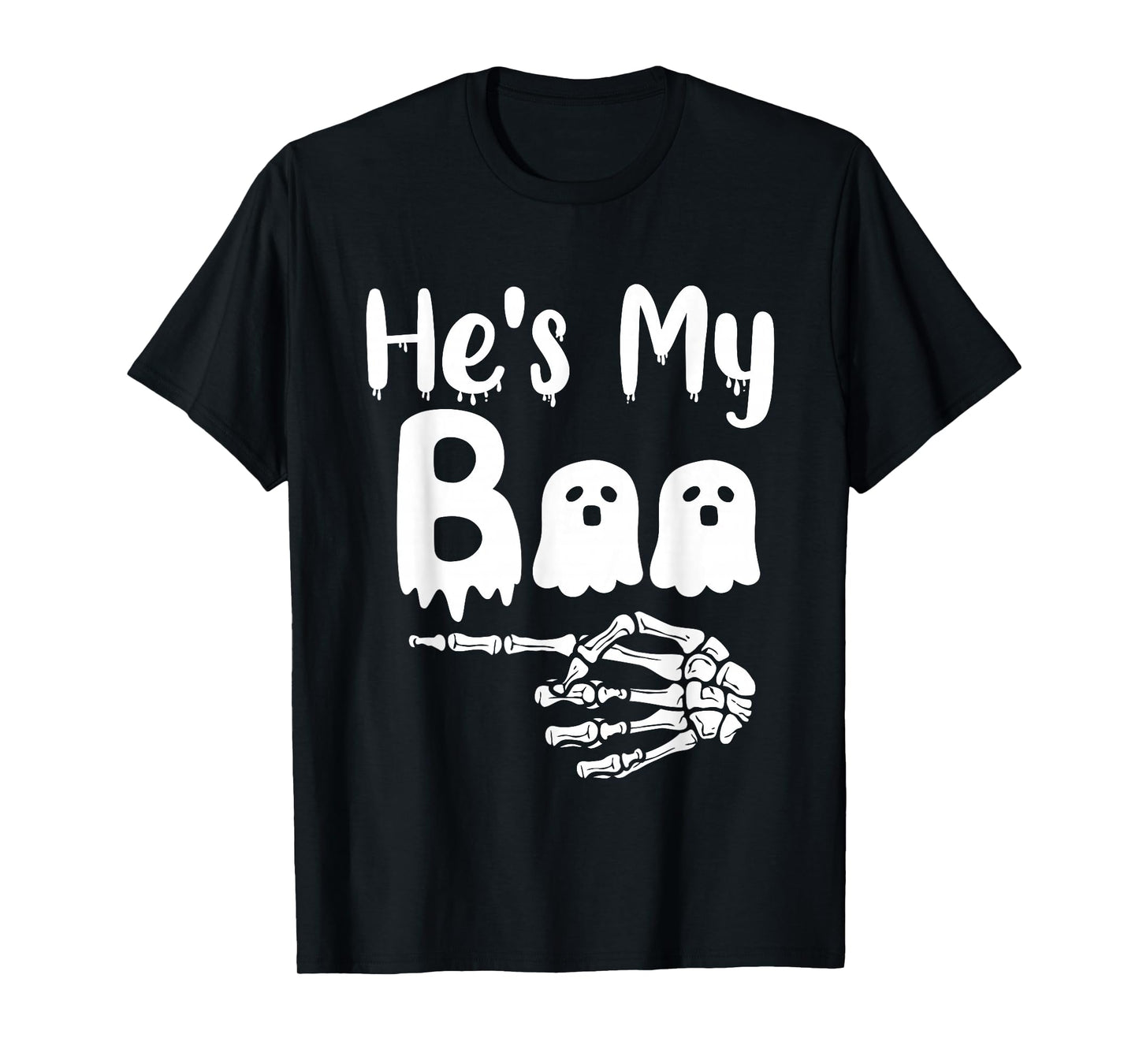 She's My Boo Matching Halloween Pajama Couples He's My Boo T-Shirt