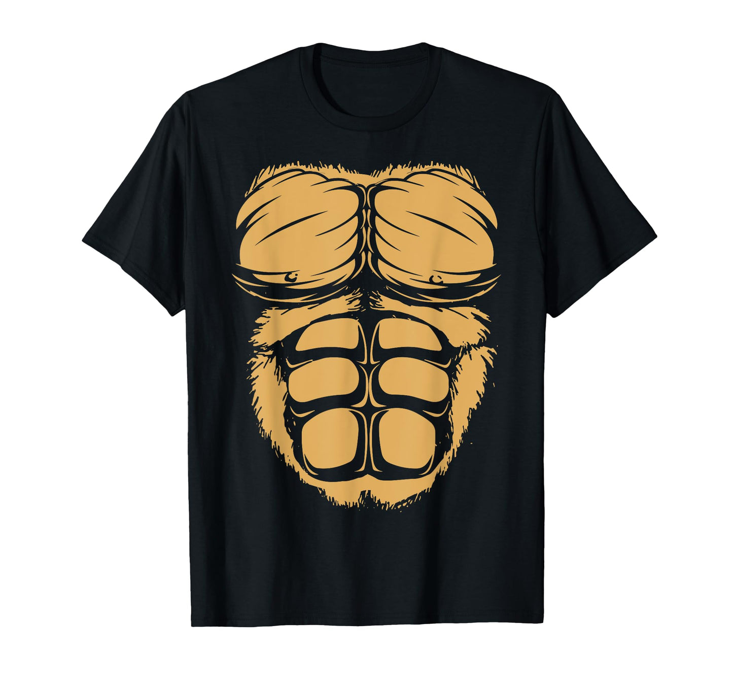 Gorilla Chest Muscles Abs Costume Halloween Easy Gift T-Shirt