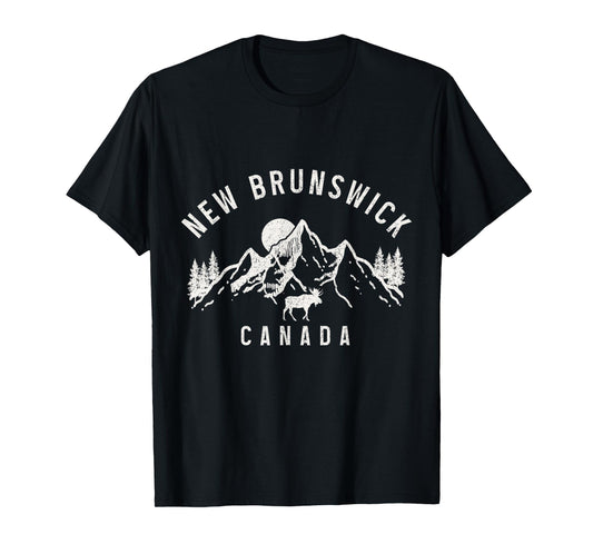 New Brunswick Canada Mountains Moose Nature Lover T-Shirt