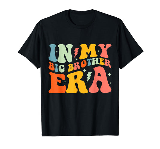 In My Big Brother Era Groovy Funny Big Bro Kids Boys Toddler T-Shirt