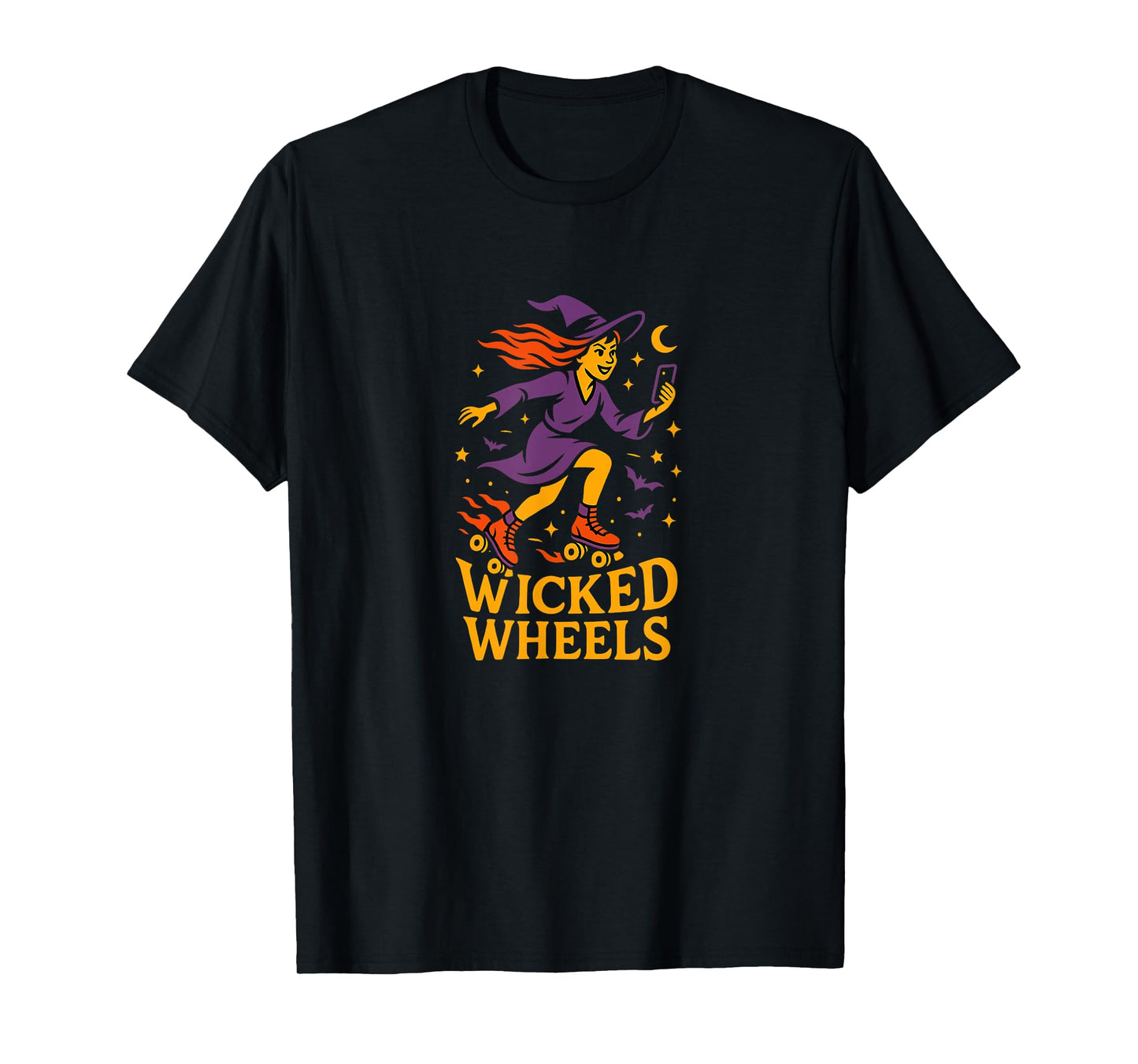 Witchy Roller Skater Halloween T-Shirt