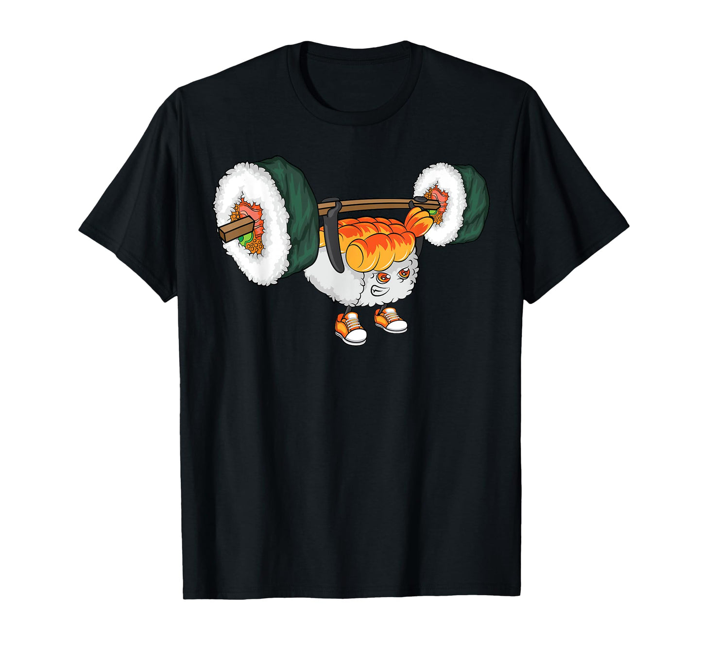 Funny Sushi Weight Lifting Japanese Food Gym Gift T-Shirt