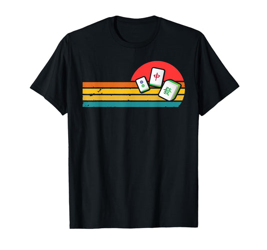 Mahjong Chinese 80s Retro Mah Jongg T-Shirt