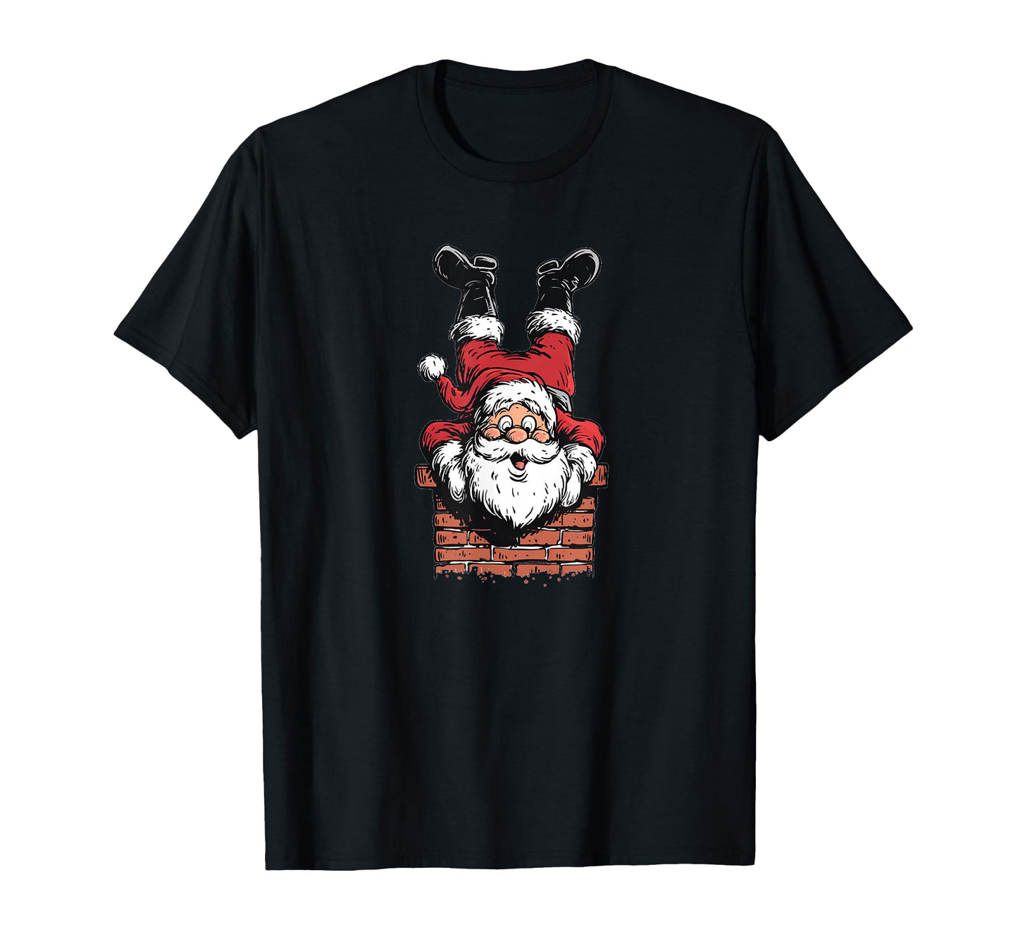 Cool Christmas Chimney with Santa for Boys and Girls T-Shirt