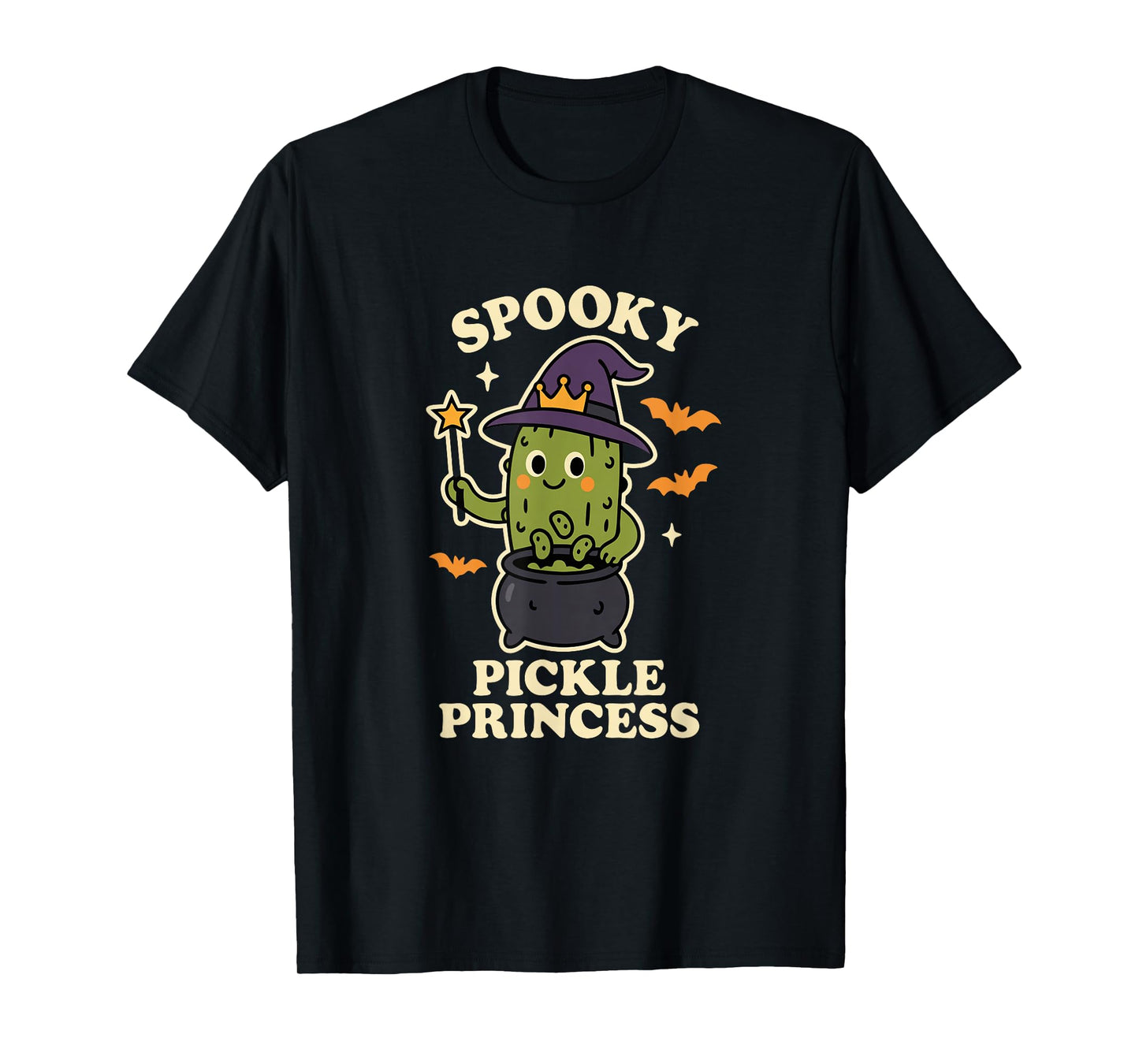 Spooky Pickle Princess Halloween Witch Costume for Women T-Shirt