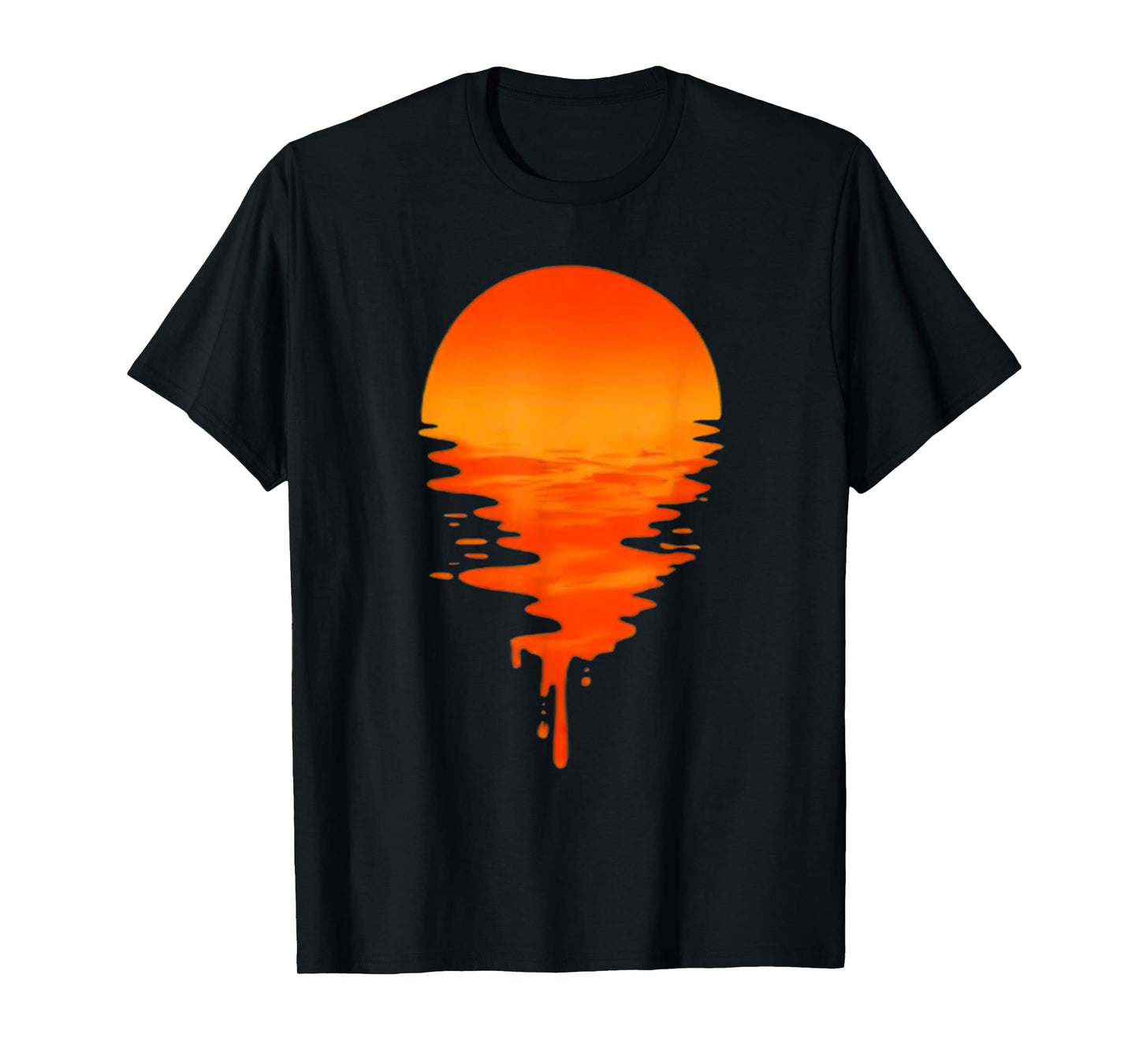 Sunset Drip Heat Meets Style in Retro Waves Design T-Shirt