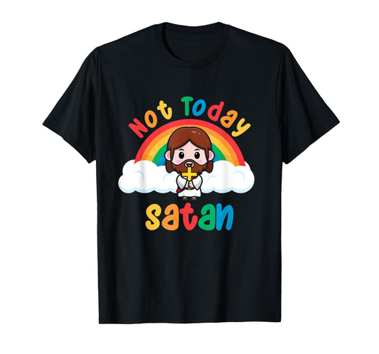 Rainbow Jesus Not Today Satan T-Shirt