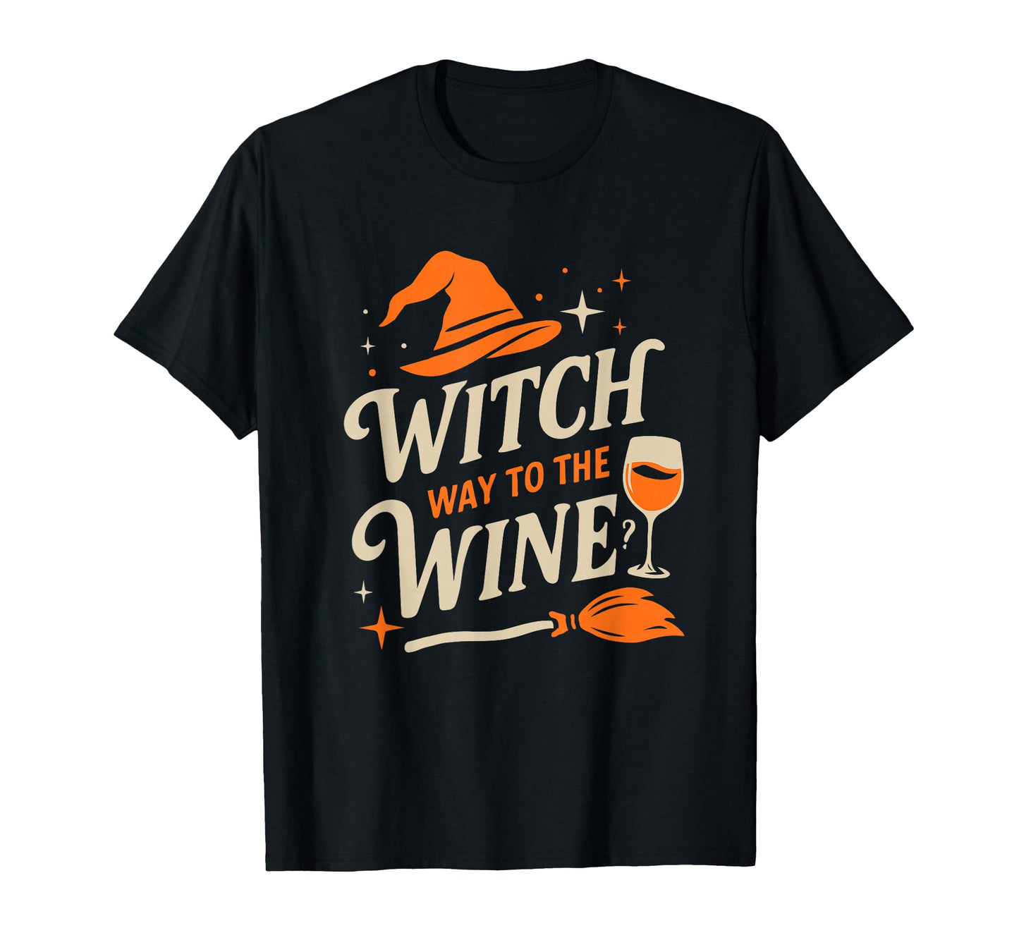 Witch Way to The Wine Funny Drinking Halloween Costume T-Shirt
