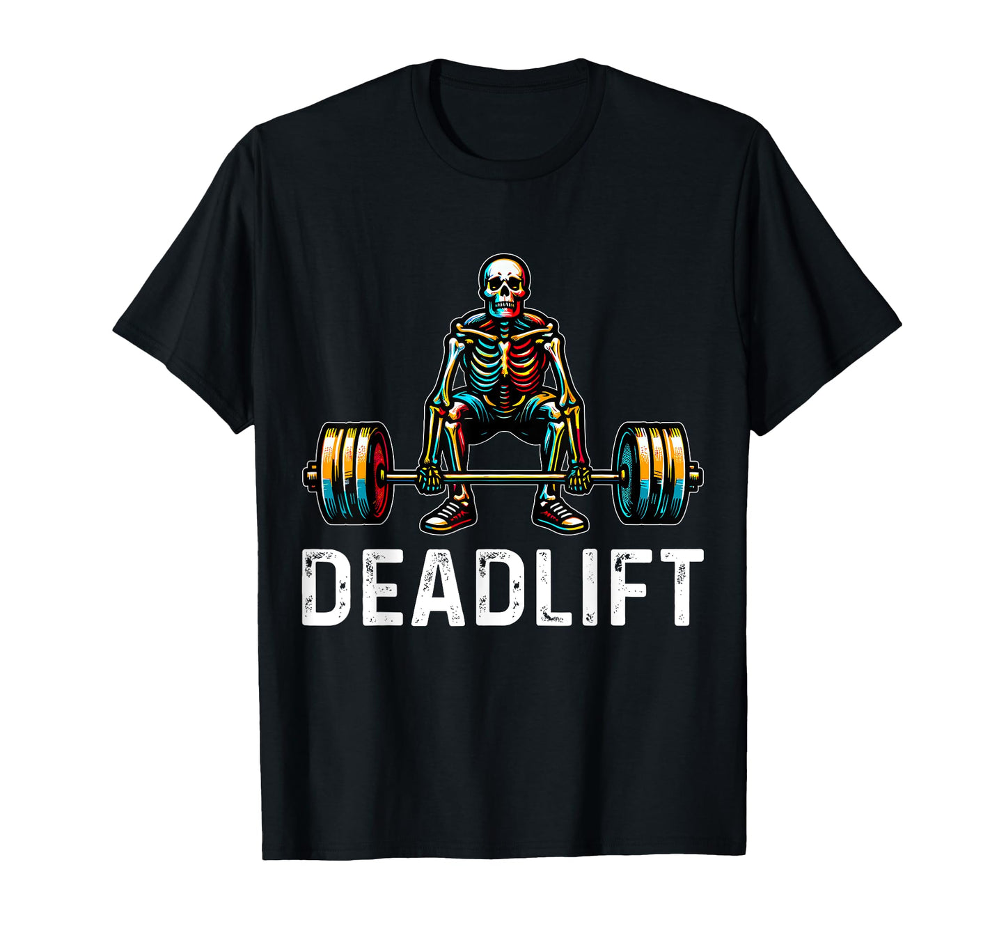 Deadlift Skeleton Gym Fitness T-Shirt