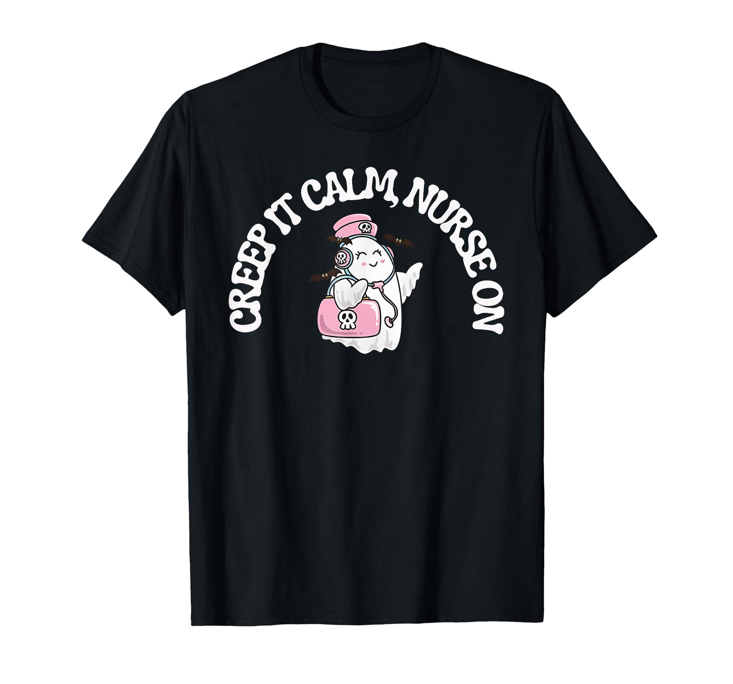Keep it Calm, Nurse on Halloween Design T-Shirt