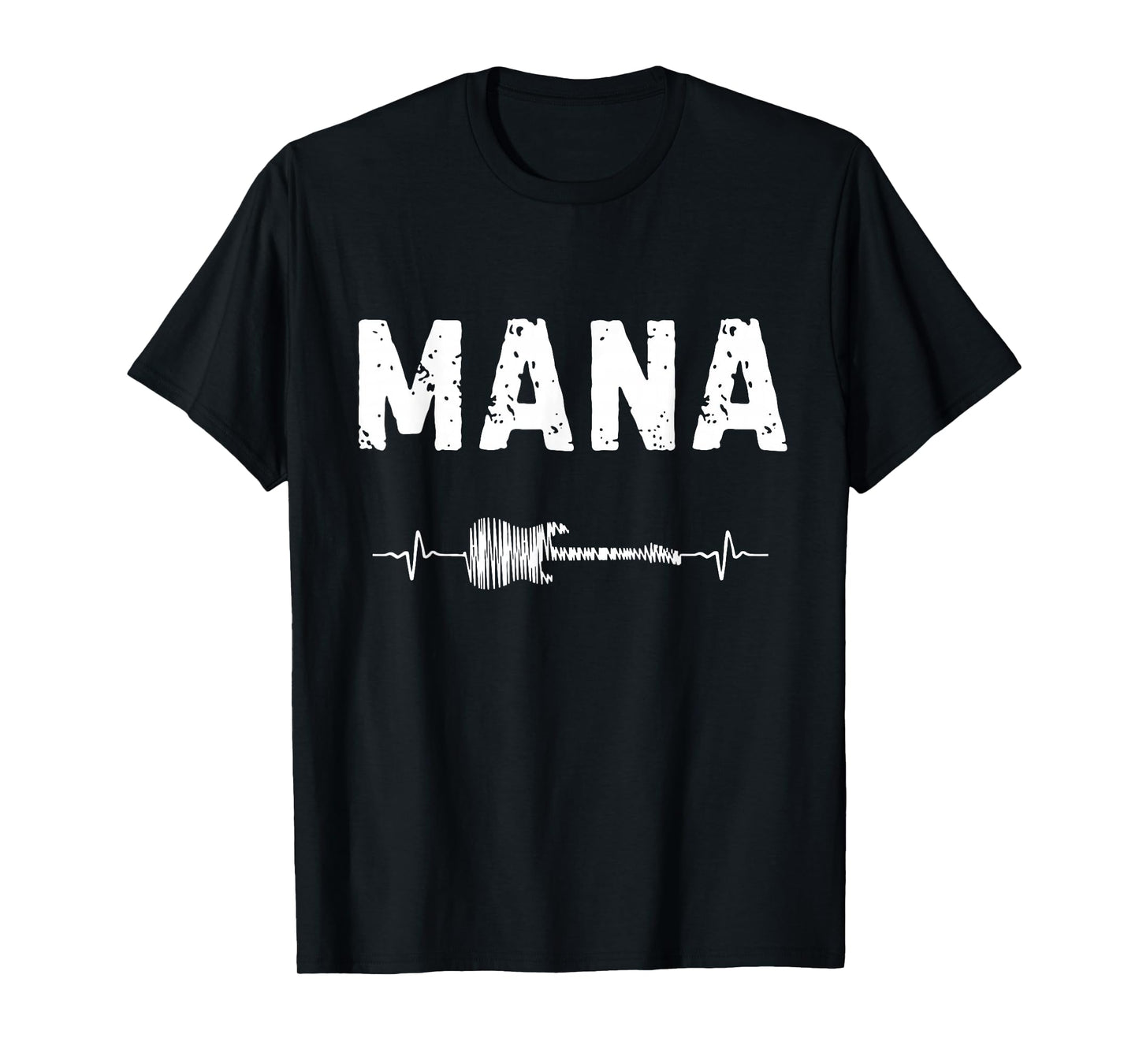 Mana Guitar Heartbeat Music Guitarist Retro Vintage T-Shirt