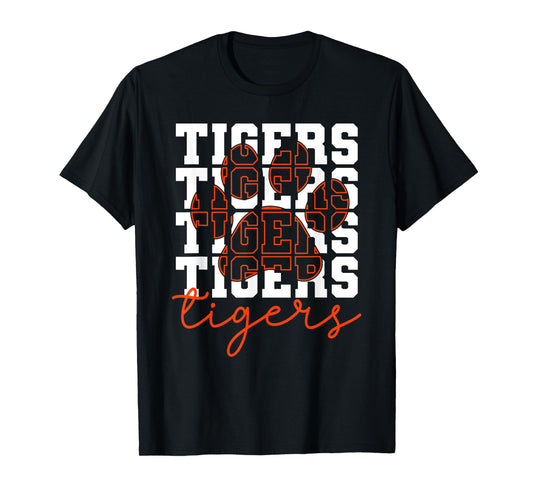 Vintage Tigers School Sports Name Spirit for Men Women Kids T-Shirt