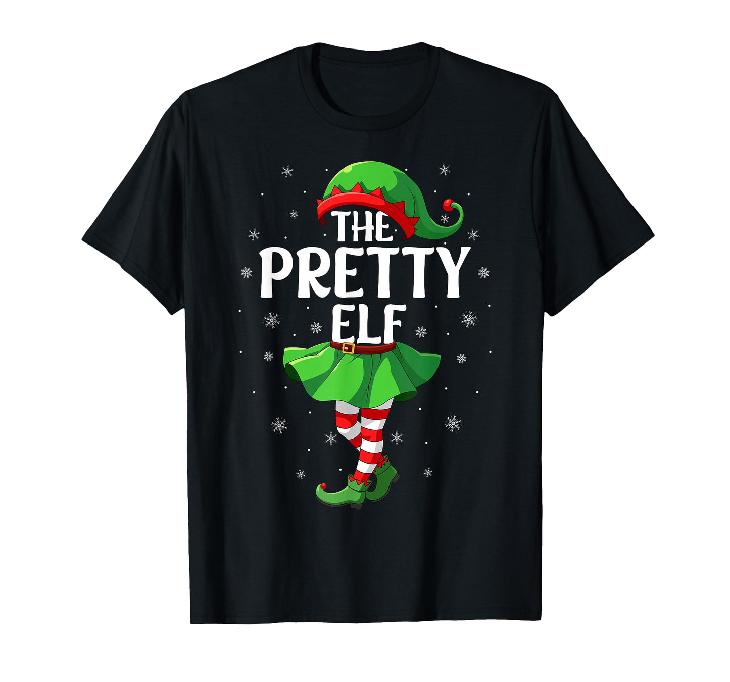 Pretty Elf Christmas Girls Women Elf Squad Xmas Family T-Shirt