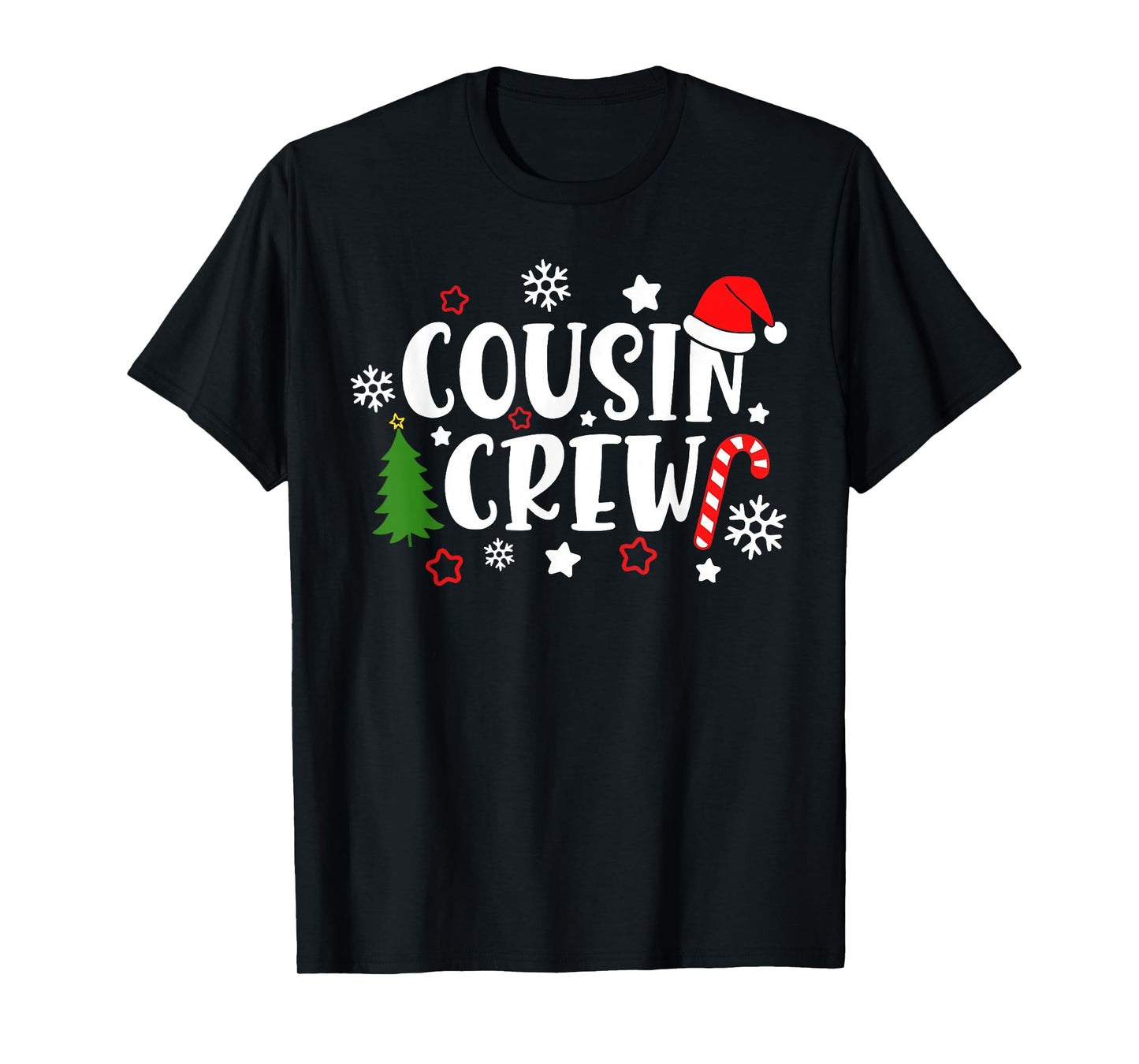 Cousin Crew Candy Cane Snowflake Pajamas Holiday Christmas T-Shirt