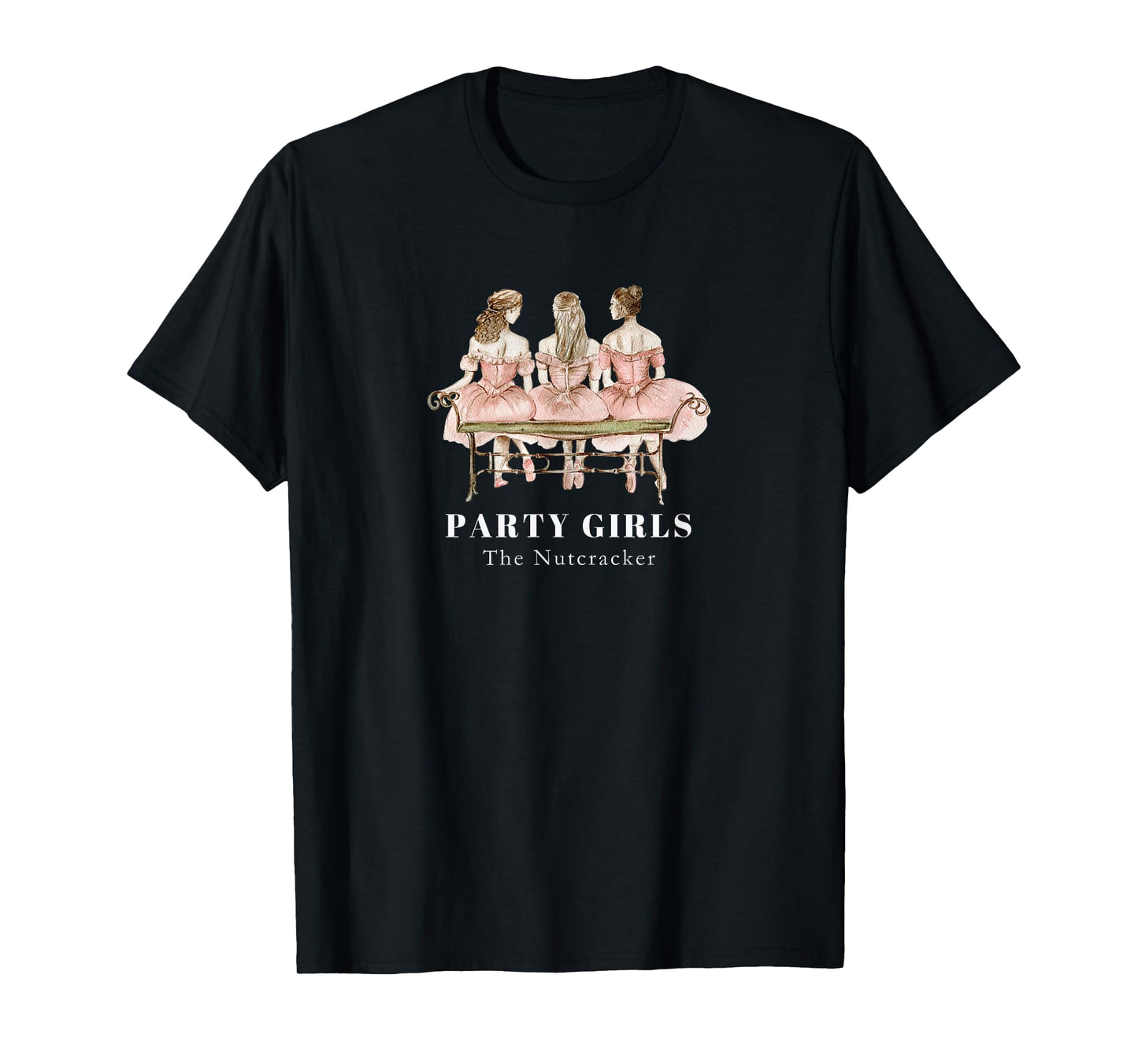 NUTCRACKER PARTY GIRLS Scene Christmas Ballet Dancer Graphic T-Shirt