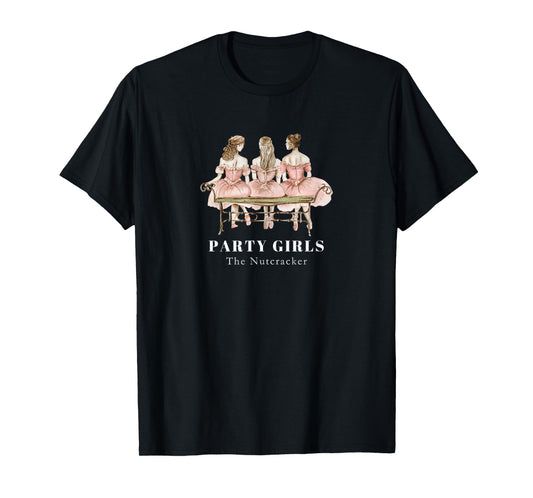 NUTCRACKER PARTY GIRLS Scene Christmas Ballet Dancer Graphic T-Shirt