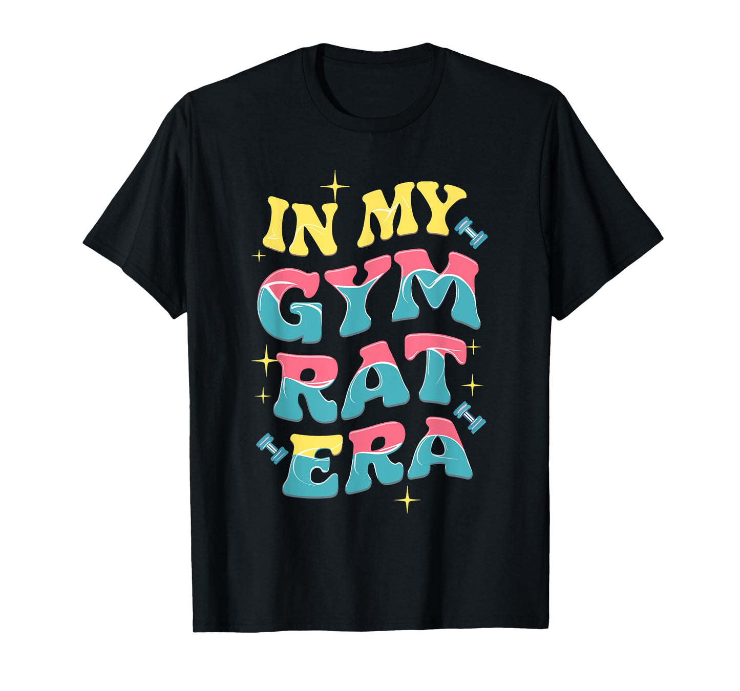 In My Gym Rat Era Groovy Fitness Bodybuilding Workout Womens T-Shirt