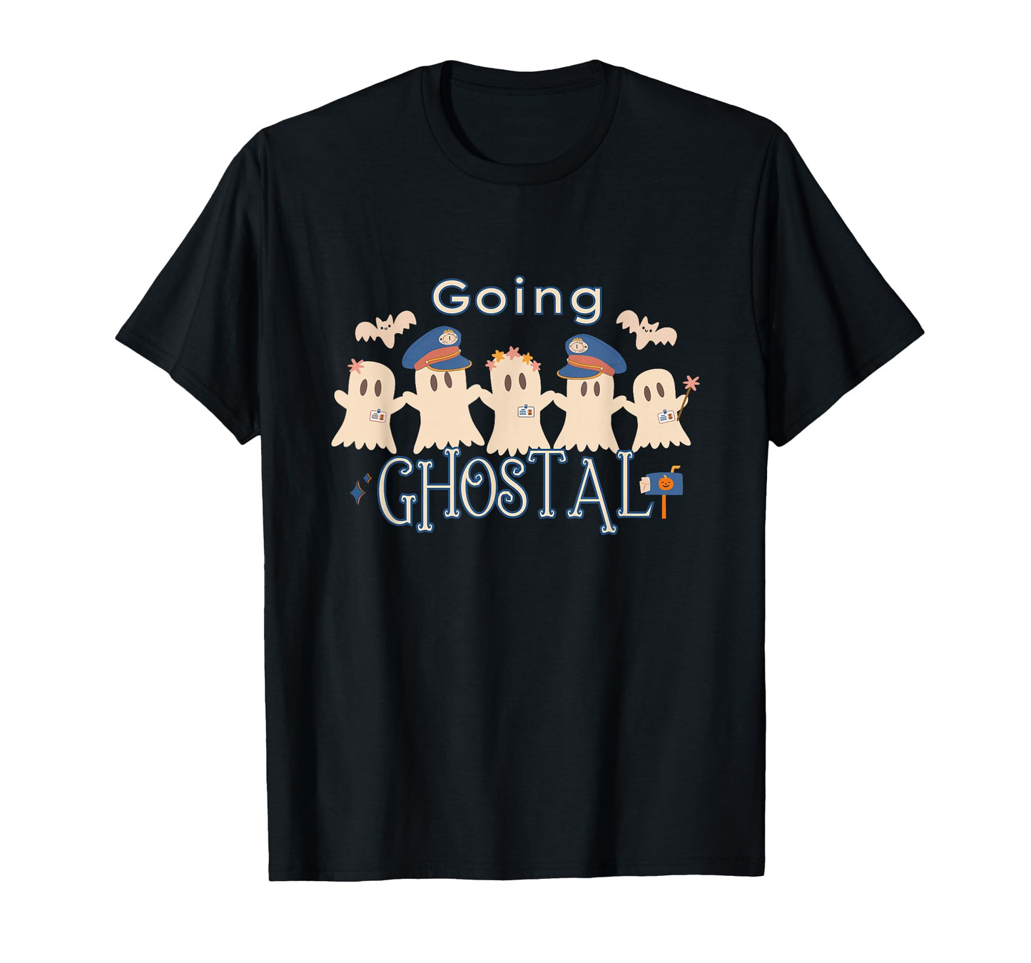 Going Ghostal Postal Worker Halloween Ghost Mail Carrier T-Shirt