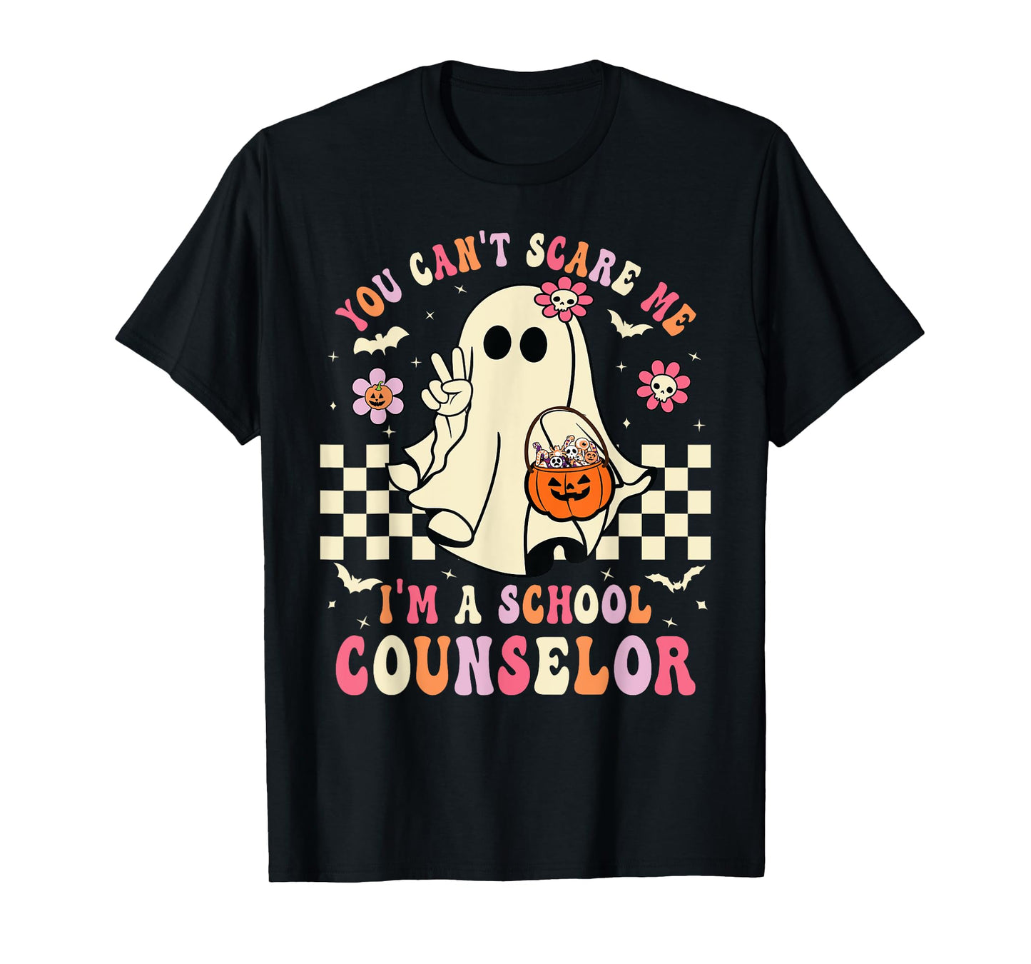 You Can't Scare Me I'm A School Counselor Halloween Women T-Shirt