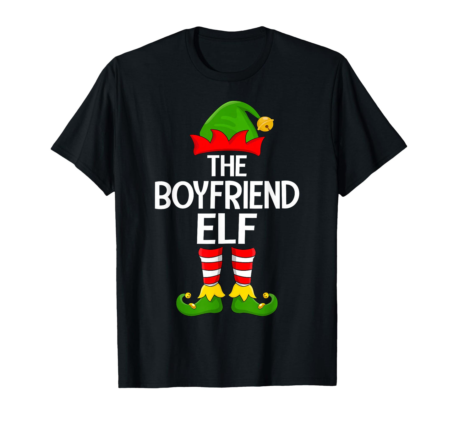 Boyfriend Elf Xmas Matching Family Elf Squad Christmas T-Shirt