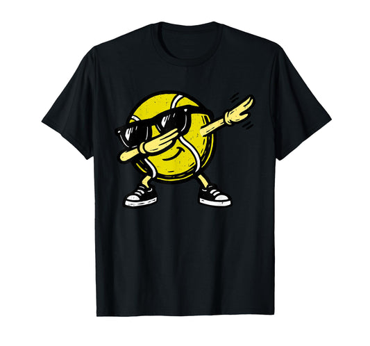 Dabbing Tennis Ball Funny Sport Player Dab Dance Racket Game T-Shirt