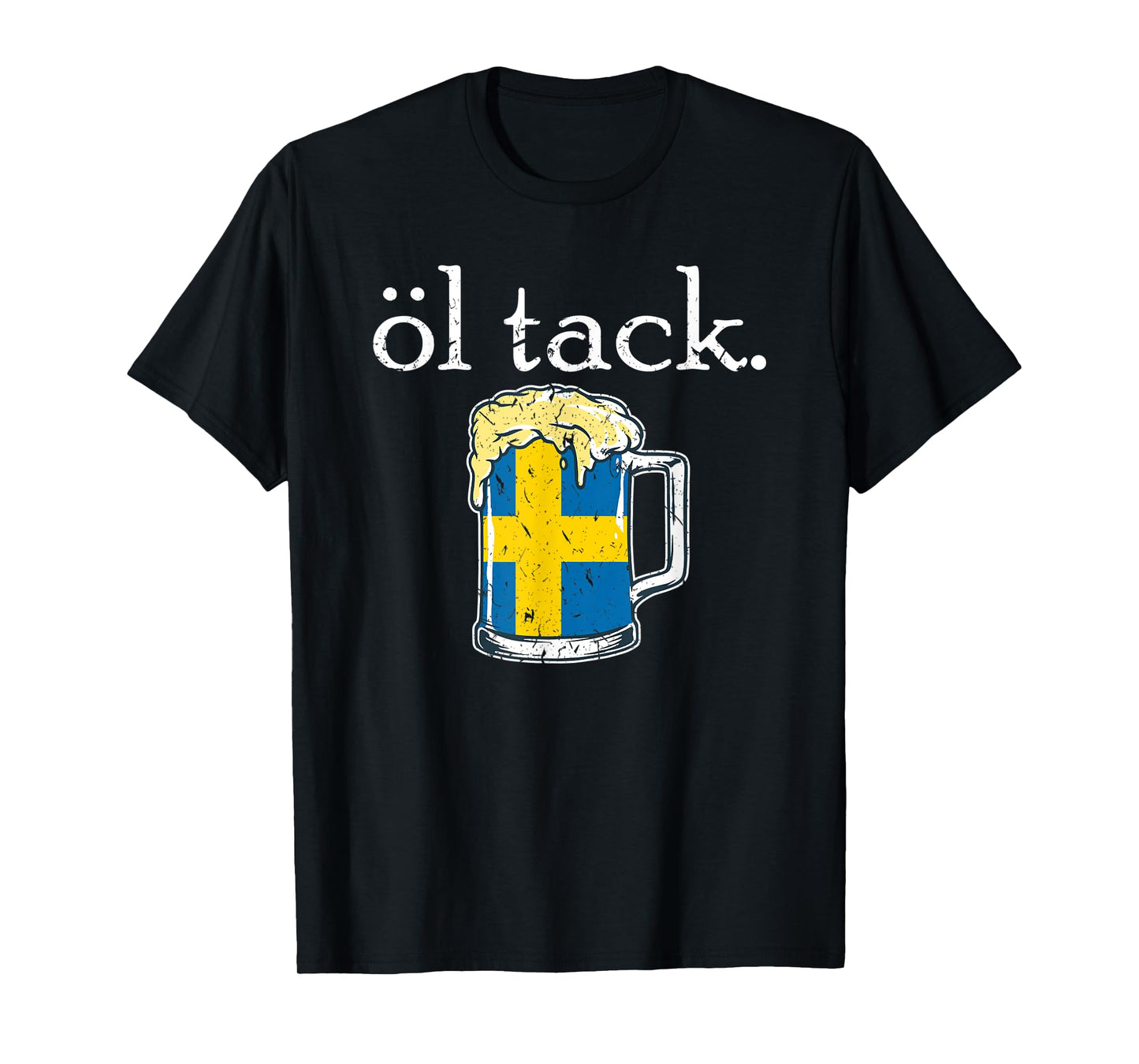 Sweden Beer Please Swedish Flag Öl Tack Travel Drinking T-Shirt