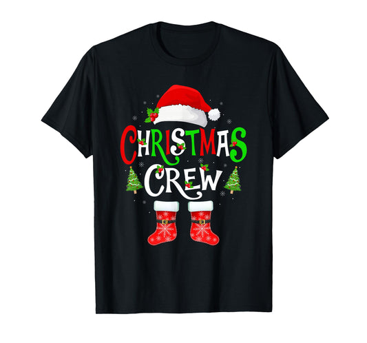 Christmas Crew Matching Family Santa Squad Xmas Pajamas T-Shirt