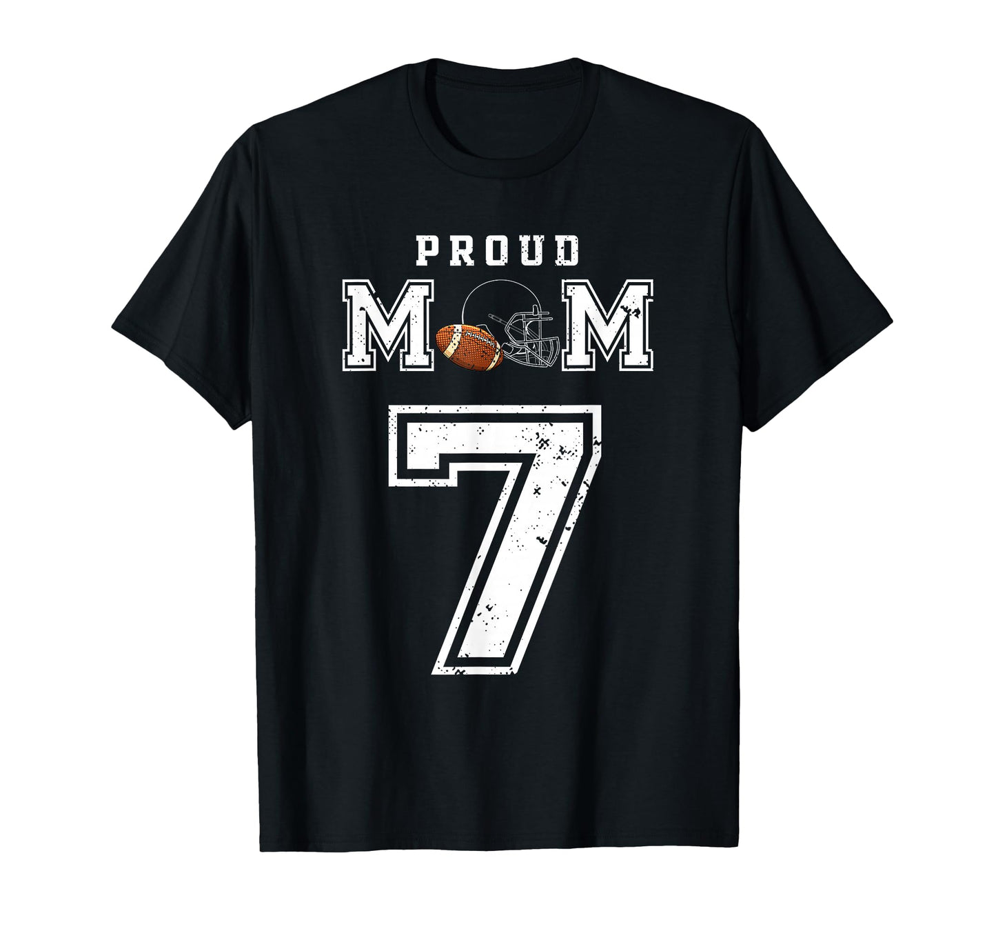 Custom Proud Football Mom Number 7 Personalized For Women T-Shirt