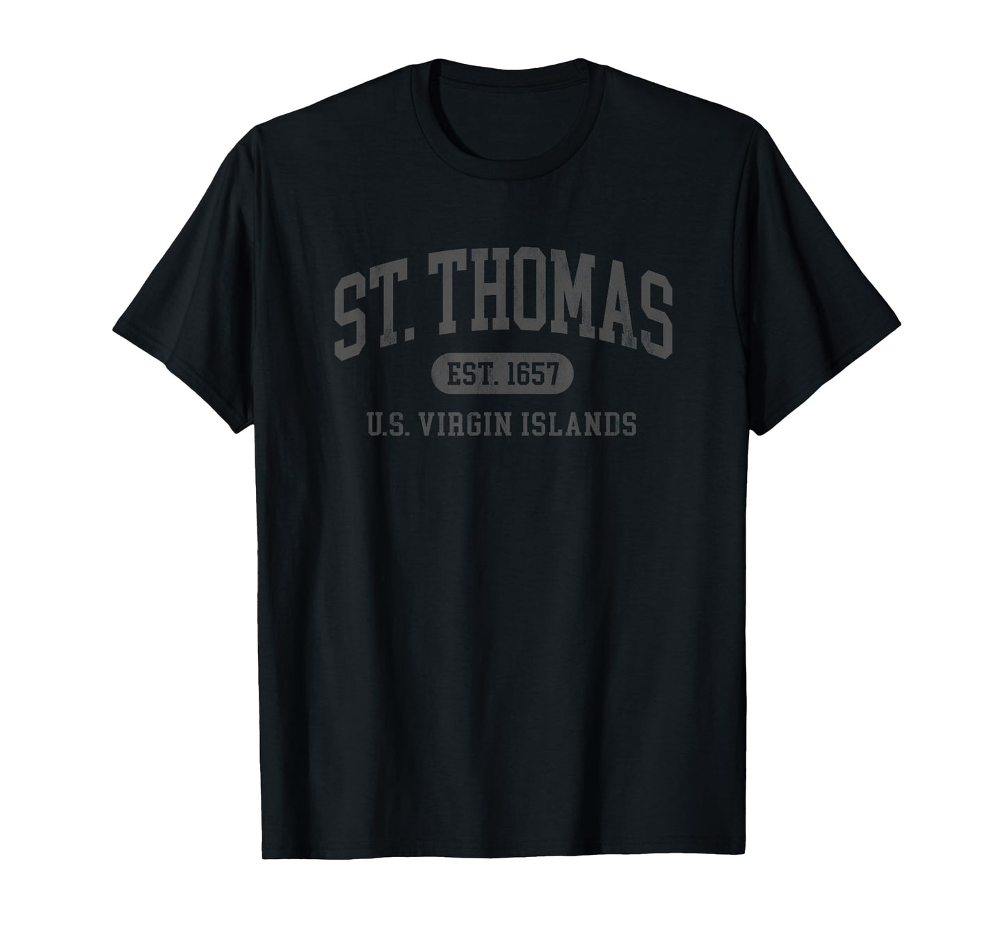 St Thomas USVI Throwback Text Mens Womens Vacation Souvenir T-Shirt
