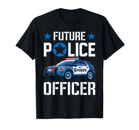 Future Police Officer Cop Boys Kids Toddler birthday boy T-Shirt