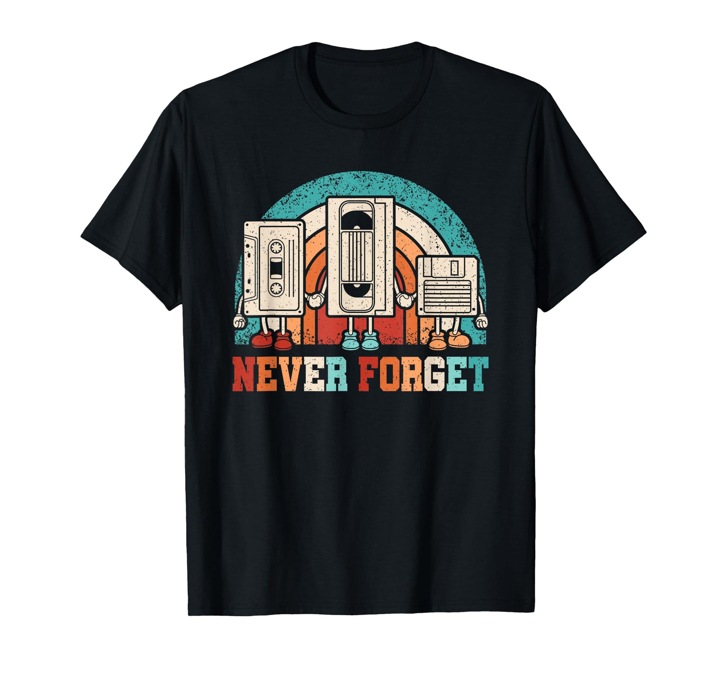 Never Forget Cassette 80s 90s Retro Outfit Men Women Kids T-Shirt