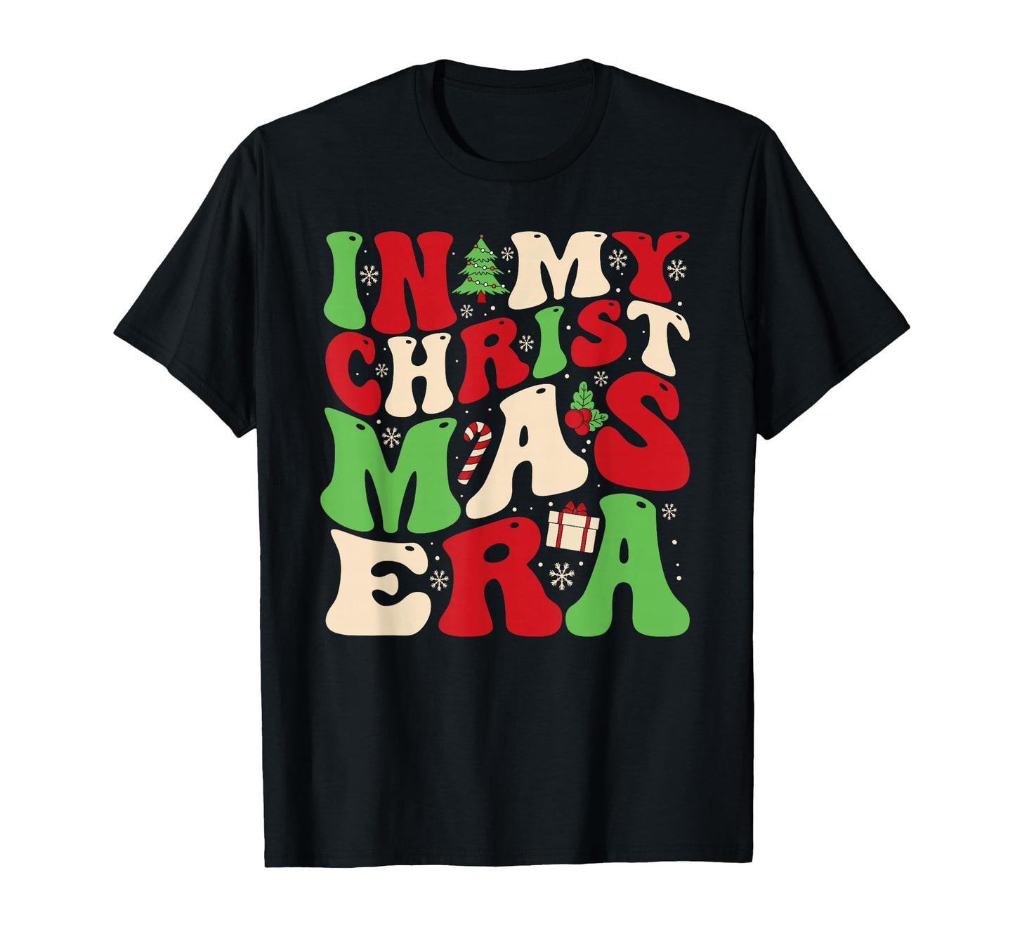 in My Christmas Era Groovy Christmas Holiday Xmas Pajamas T-Shirt