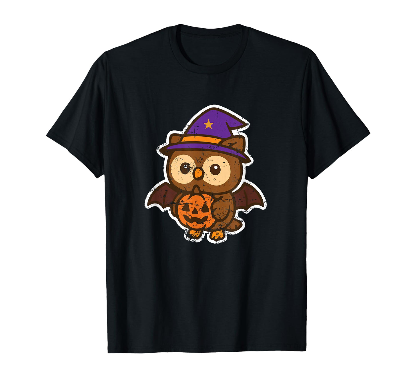 Owl Witch with Pumpkin T-Shirt