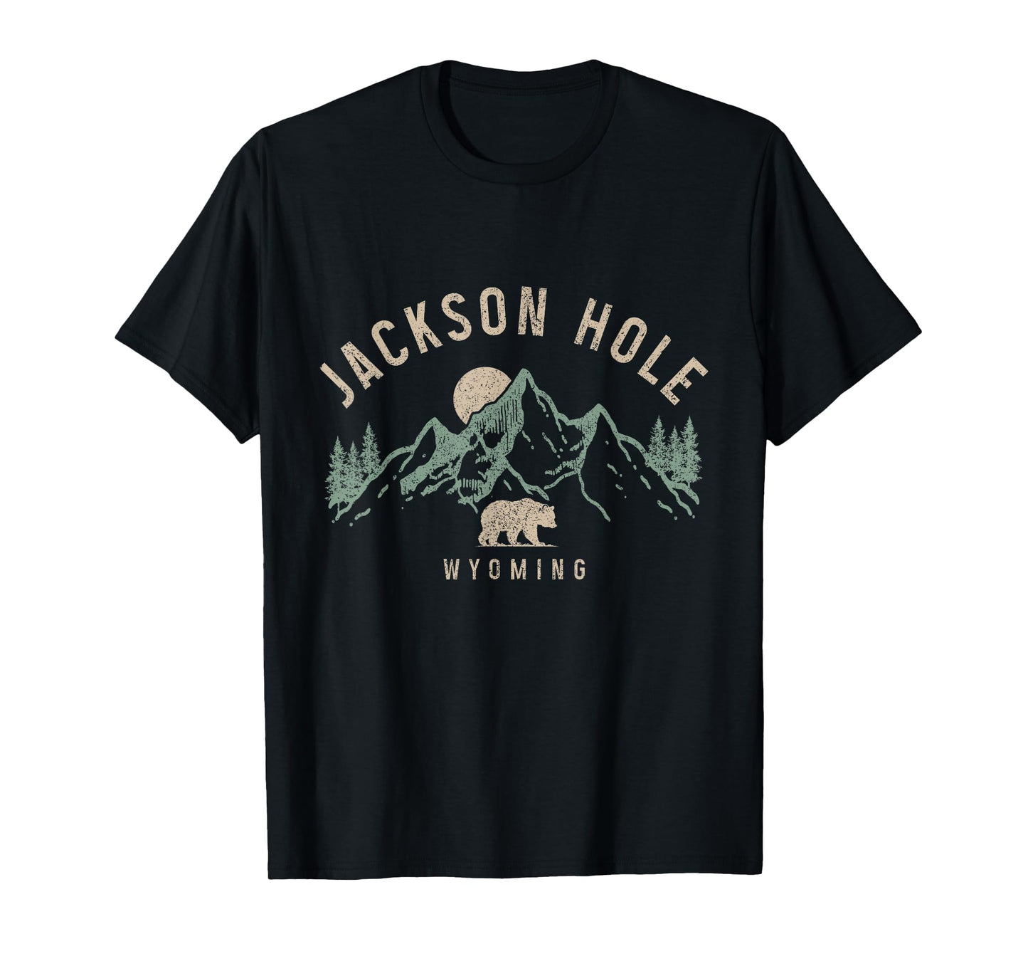 Jackson Hole Wyoming Mountains Bear Nature Lover Vintage T-Shirt