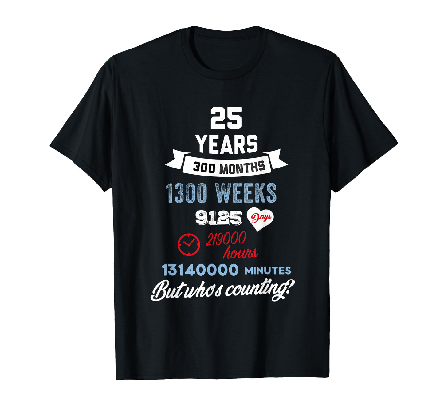 25 Years Old But Who Is Counting Funny Birthday T-Shirt