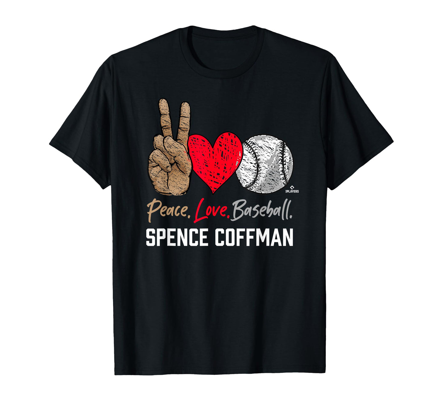 Peace Love Spence Coffman Prospect Baseball Fan Gear T-Shirt