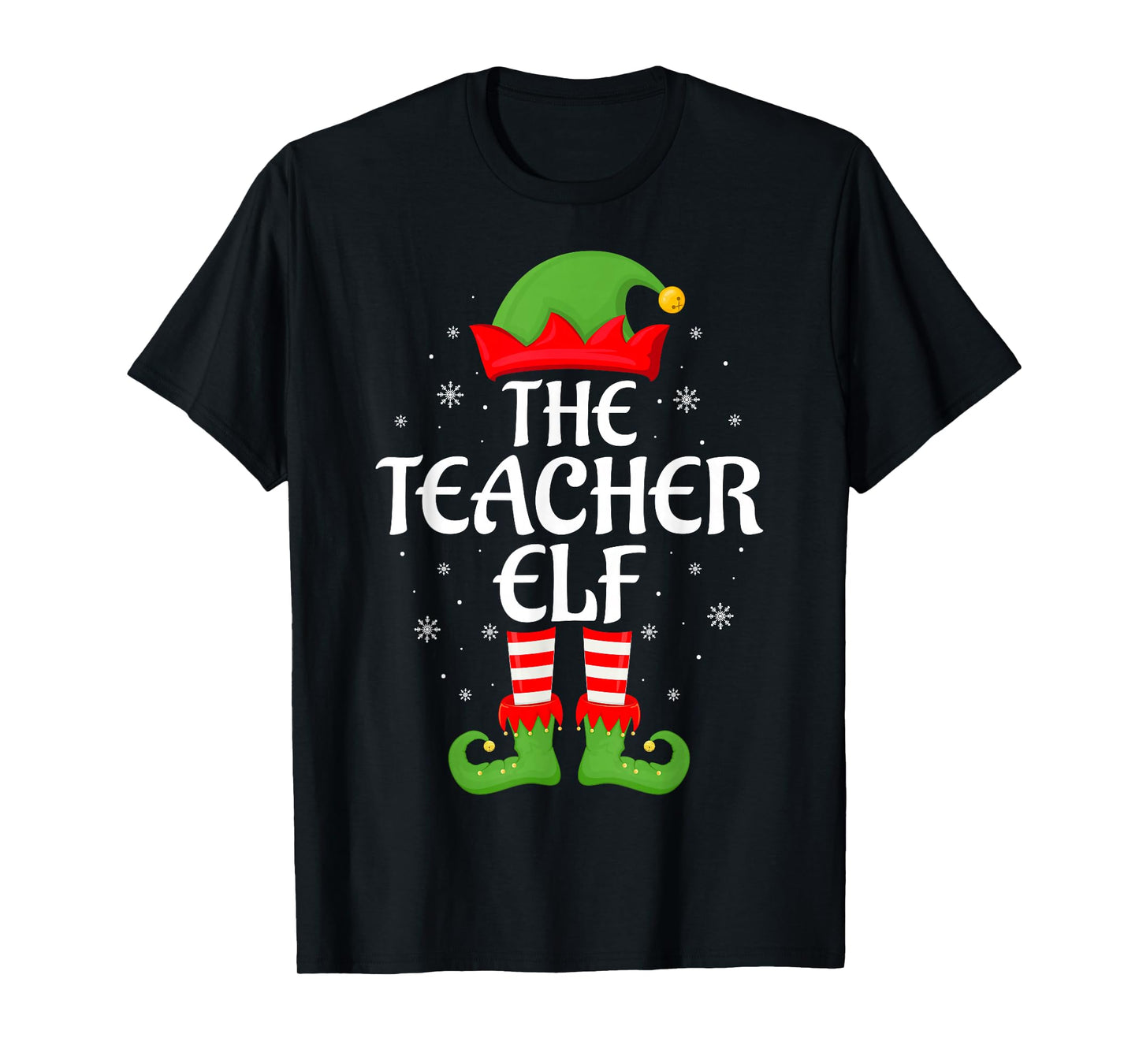 Teacher Elf Xmas Family Matching Elf Squad Christmas T-Shirt