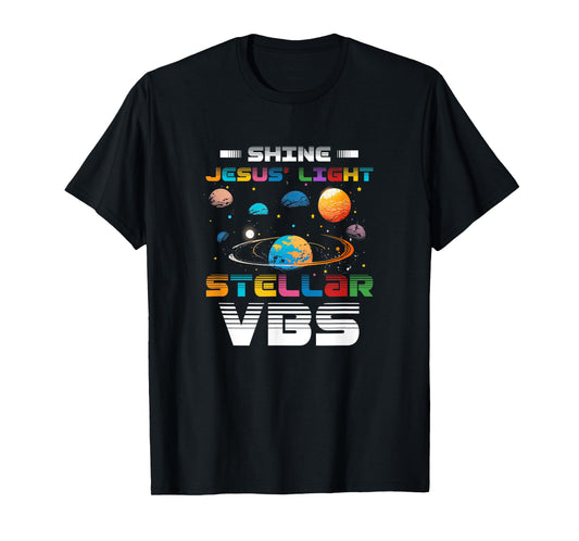 Stellar Bible School VBS Shine Jesus Light Christian T-Shirt