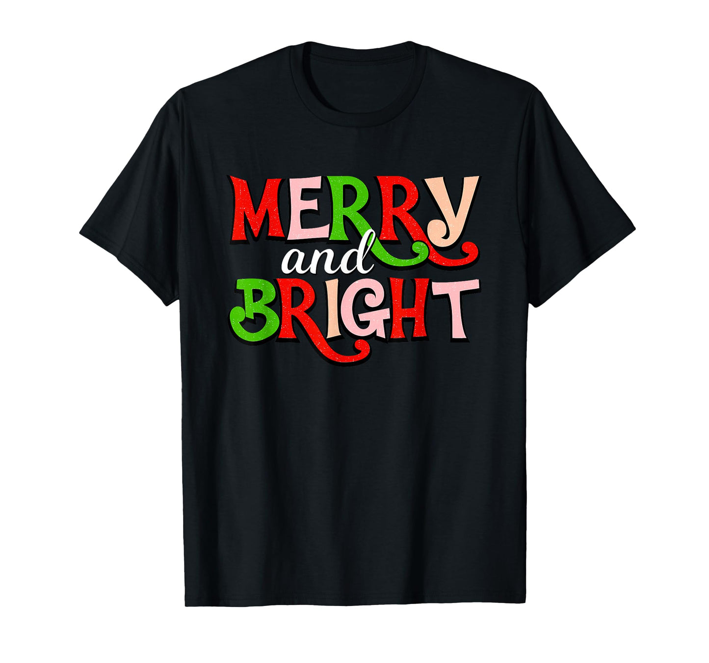 Merry and Bright Xmas Lights Christmas Pajamas T-Shirt