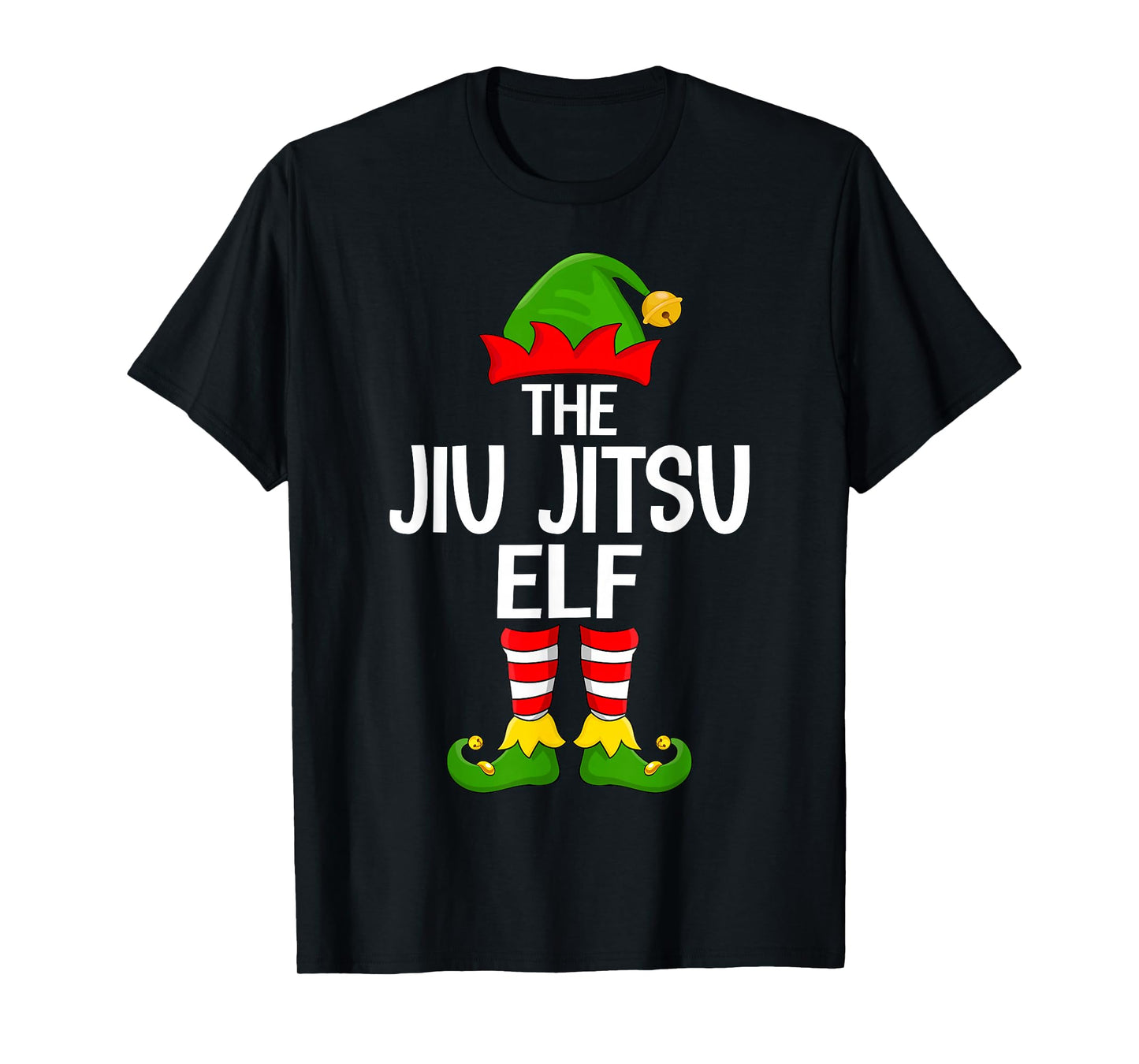 Jiu Jitsu Elf Xmas Matching Family Elf Squad Christmas T-Shirt