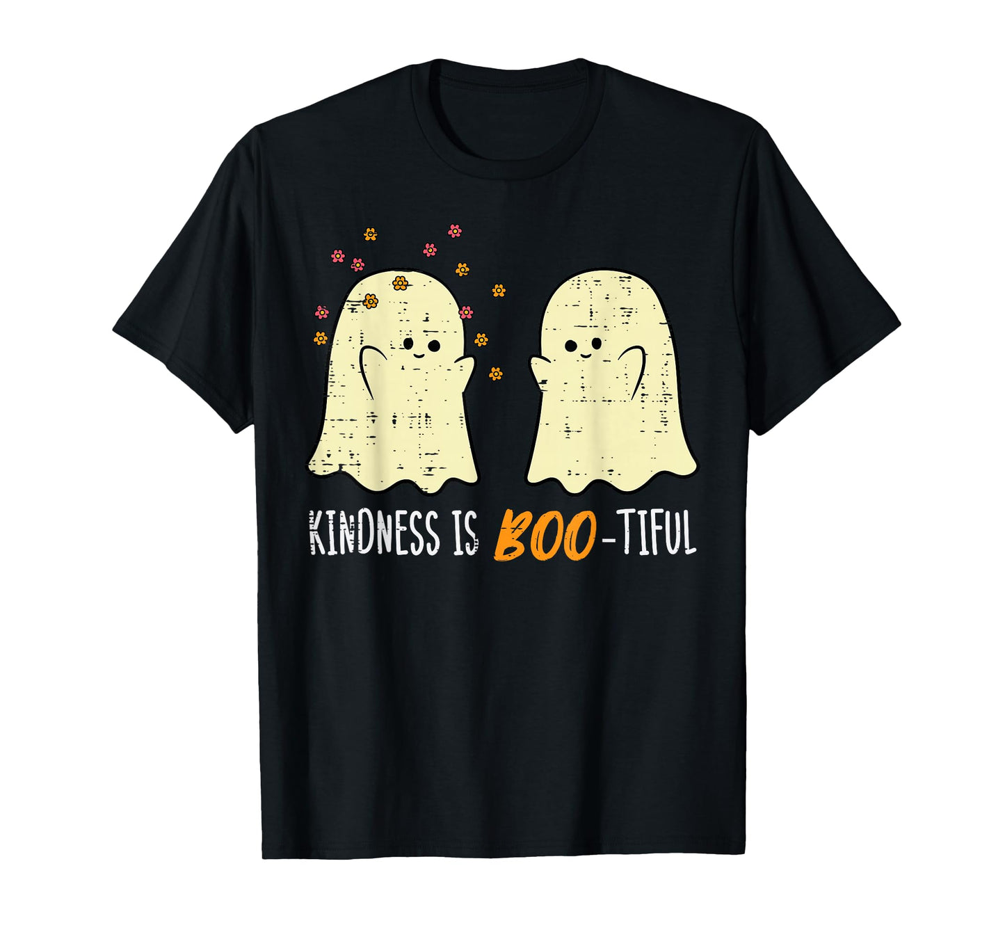 Halloween Ghosts Kindness Boo Tiful Costume Women Girls Kids T-Shirt