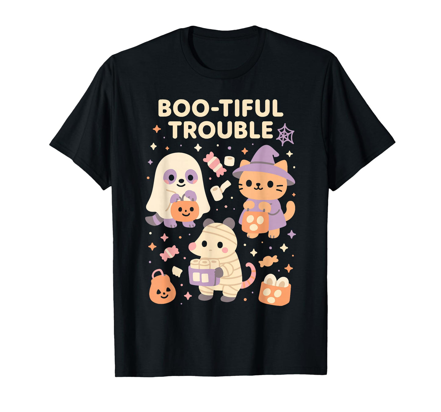 Boo-Tiful Trouble Halloween Costume Fun T-Shirt