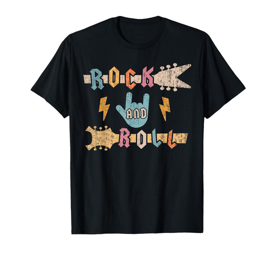 Kids Rock And Roll Vintage Design Concert Band, Rock Music T-Shirt