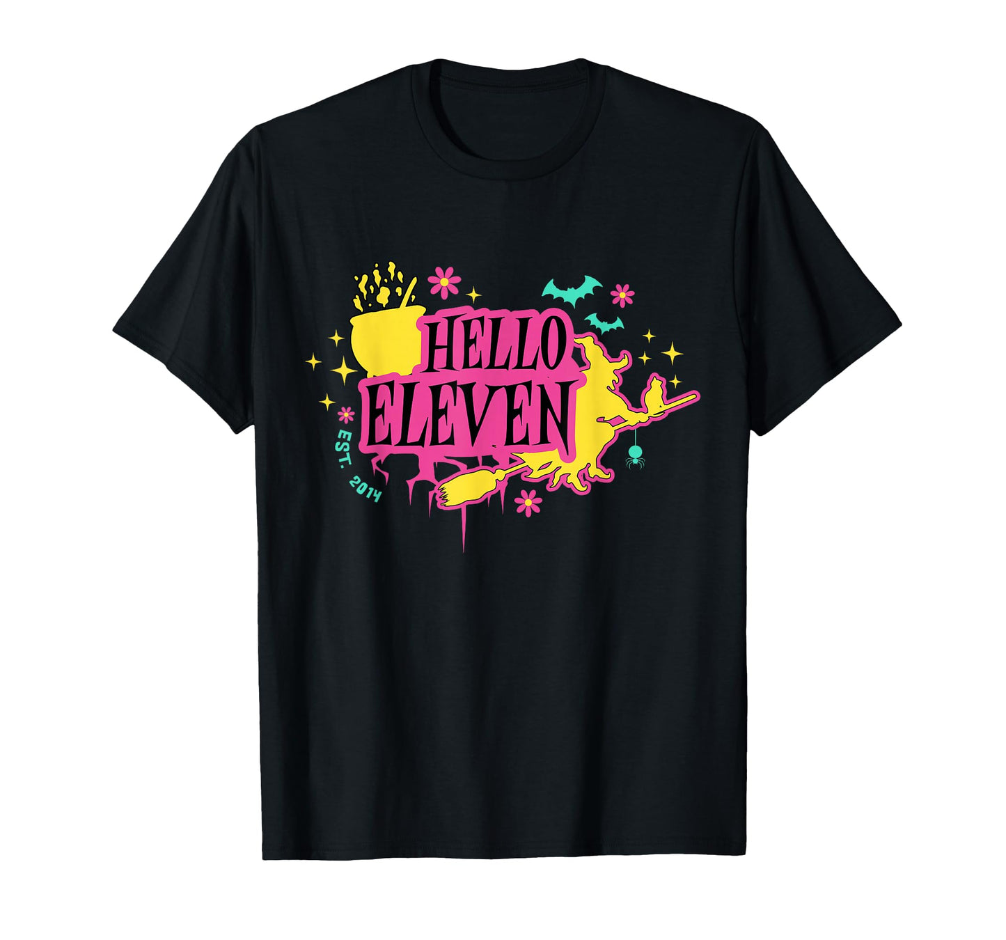 Happy 11th Birthday Hello Eleven Witch Est 2014 Halloween T-Shirt