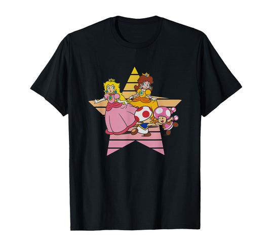Super Mario Bros Princess Peach & Daisy Star Duo T-Shirt