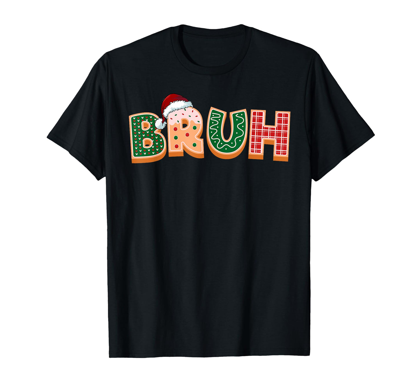 Funny Christmas Bruh Cookies Kids Boys Women Men T-Shirt