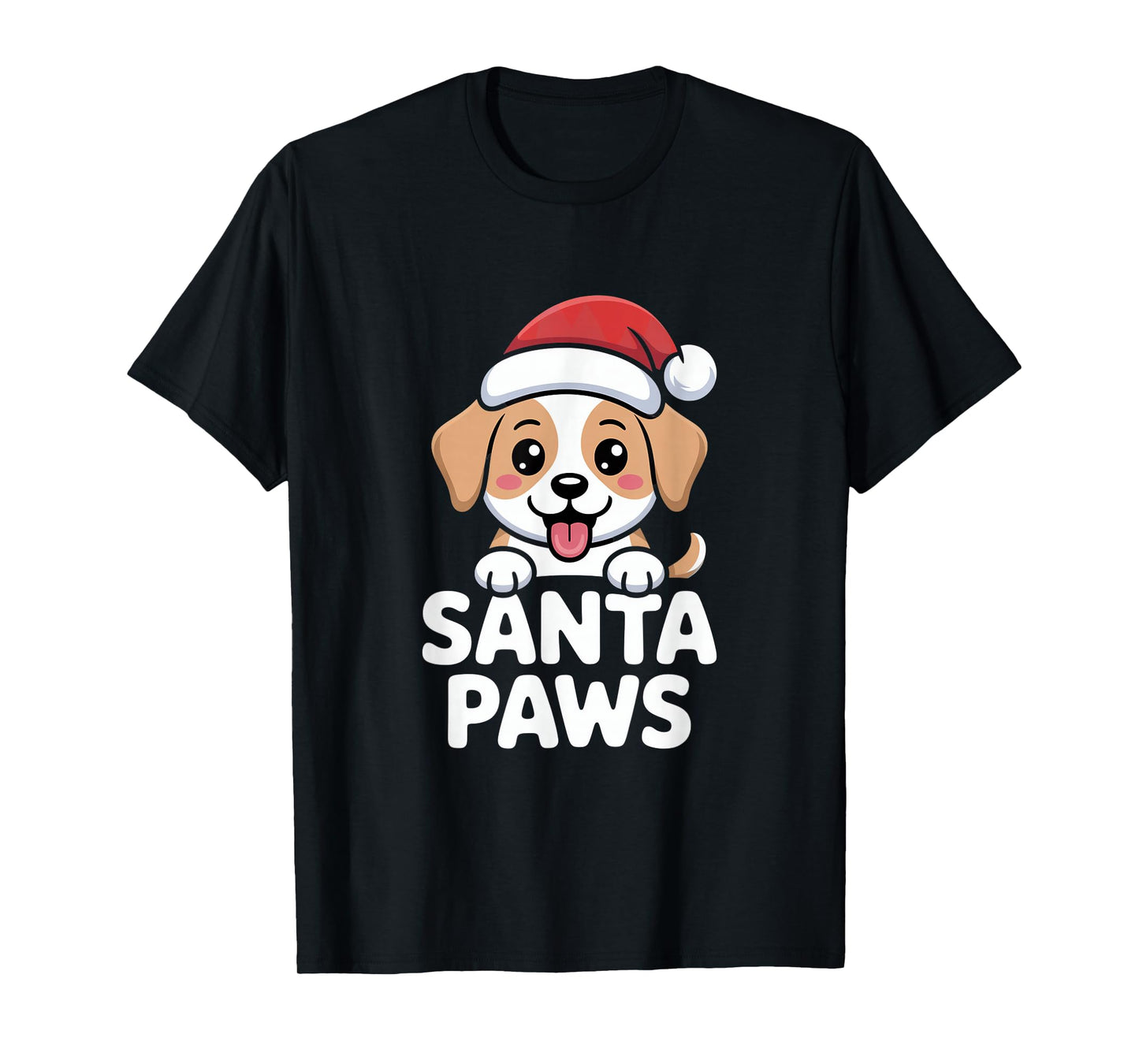 Santa Paws Cute Puppy Christmas Dog Lover T-Shirt