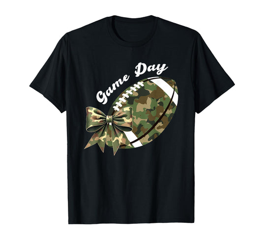 Camouflage Old Game Day Camo Football Seasons Women Girls T-Shirt