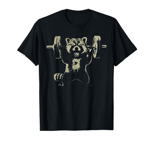 Eagerlys Vintage Weightlifting Red Panda Weight Lifting Gym T-Shirt